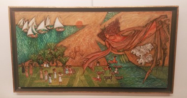النيل والثورة والفرحة لوحات فنية بمعرض "فى حب مصر"