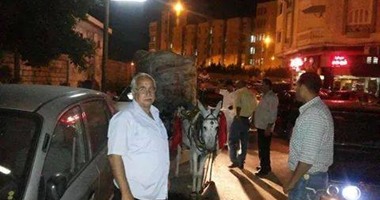 حى وسط بالإسكندرية يشن حملة مسائية لرفع القمامة