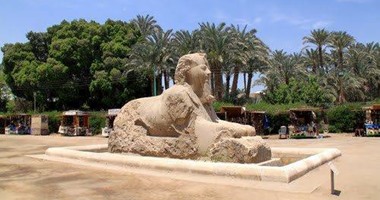 بدء أعمال ترميم "تمثال أبو الهول" بالمتحف المفتوح فى ميت رهينة