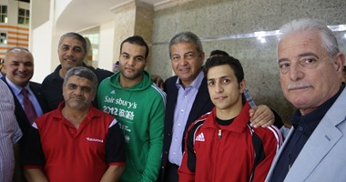 وزير الشباب يلتقى لاعبى المصارعة المرشحين لأوليمبياد ريودى جانيرو 2016