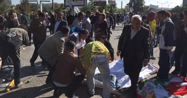 نشطاء يتداولون الصور الأولى لضحايا حادث انفجار قنبلة فى أنقرة