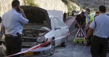 إصابة 4 إسرائيليين بعد صدمهم بسيارة فلسطينى فى الضفة الغربية المحتلة	