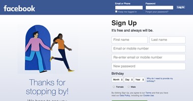 فيس بوك يواجه انتقادات واسعة لاستخدام رسوم بدائية تظهر عند تسجيل الخروج