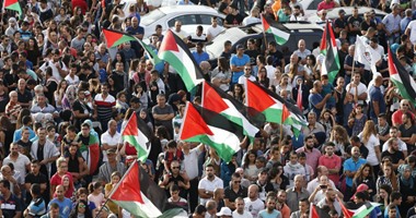إضراب تجارى فى رام الله حدادا على أرواح الشهداء بفلسطين