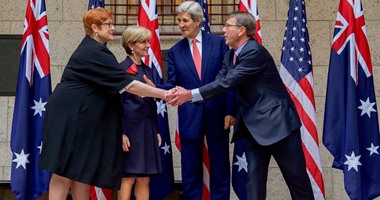 بالصور.. وزيرتا الخارجية والدفاع الأستراليتان فى ضيافة كيرى وآشتون فى بوسطن