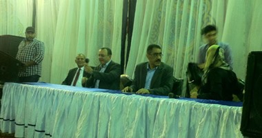 ضياء رشوان والسادات يدعمان عمرو الشوبكى فى مؤتمر انتخابى بأرض اللواء‎