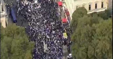 بالفيديو..الآلاف يتظاهرون فى لندن تنديداً بالتصعيد الإسرائيلى ضد الفلسطينيين