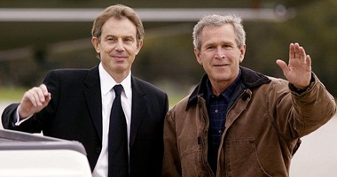 الجارديان تنشر نص مكالمة جورج بوش وتونى بلير ليلة غزو العراق