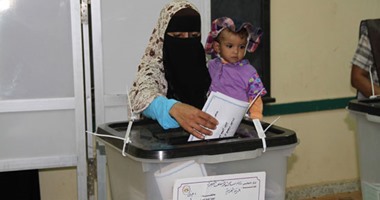 إقبال كثيف من أهالى قرى العياط على التصويت بالانتخابات البرلمانية