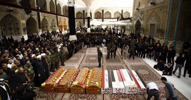 تشييع جثامين 8 عراقيين قتلوا فى المواجهات مع تنظيم داعش
