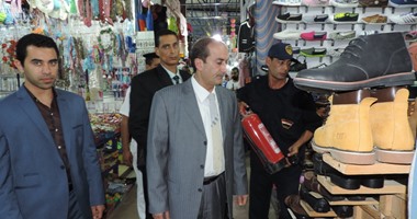 بالصور.. حملة أمنية على سوق ليبيا بمطروح لمراجعة إجراءات تأمين السوق