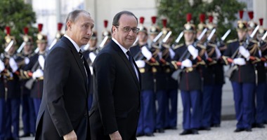 الرئيس الفرنسى يلتقى نظيرة الروسى بموسكو لبحث سبل مكافحة الإرهاب 