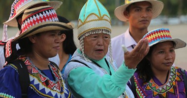رقصات السكان الأصليين للبرازيل فى مهرجان دورة الألعاب العالمية الأولى