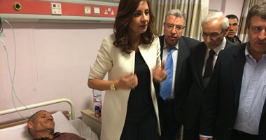 بالصور.. وزيرة الهجرة تزور ضحايا حادث جمرك عمان بالأردن