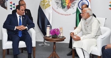 رئيس وزراء الهند للسيسى: مشاركتك بالقمة أثرت أعمالها