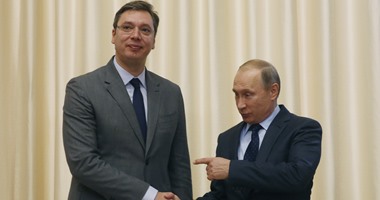 بالصور.. الرئيس الروسى يلتقى رئيس وزراء صربيا لبحث أشكال التعاون
