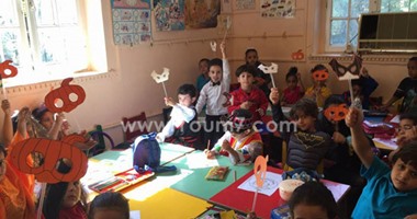 بالصور..رياض أطفال "بورسعيد القومية" يحتفلون بعيد الهالويين