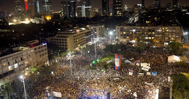 بالصور..آلاف يحتشدون وسط تل أبيب لإحياء الذكرى الـ20 لاغتيال إسحق رابين