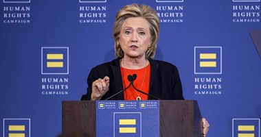 بالصور..هيلارى كلينتون تلقى كلمة فى مؤتمر لحقوق الإنسان بواشنطن