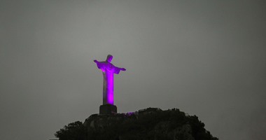 ظهور تمثال المسيح بالبرازيل باللون الوردى للتوعية بخطر سرطان الثدى