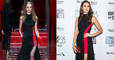 بالصور.. مقارنة نينا دوبروف بعارضة أزياء بسبب فستان "Versace"