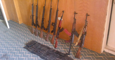 ضبط 9 قطع أسلحة آلية وخرطوش فى حملة أمنية بالبحيرة