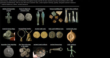 موقع أمريكى يعرض آثاراً فرعونية مهربة للبيع "دليفرى" على الإنترنت