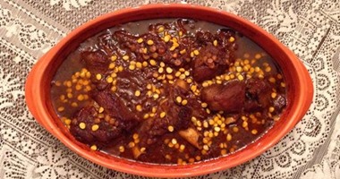 طريقة تحضير طاجن اللحم "المغربى" بالحمص والصلصلة