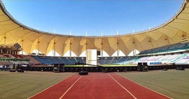 بالفيديو والصور.. استاد "الملك فهد" يتزين لافتتاح كأس الخليج