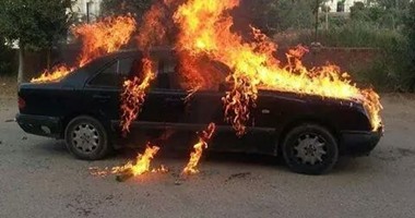 مجهولون يحرقون سيارة راعى كنيسة الواسطى شمال بنى سويف