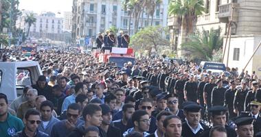 جنازة عسكرية فى الإسكندرية لأربع ضباط لقوا مصرعهم بالطريق الصحراوى