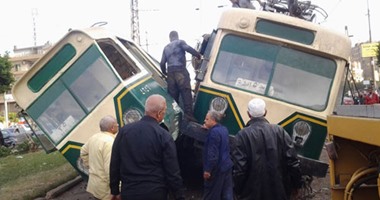 تصادم قطارى ترام  أمام محكمة مصر الجديدة