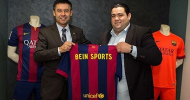 برشلونة يحتفل بـ"BeIn Sports" فى كامب نو
