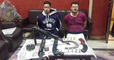 ضبط عاطلين بحوزتهما بندقية آلية و2 "خرطوش" و96 طلقة فى المحلة