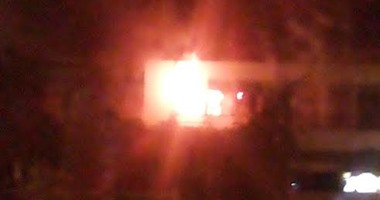 انتقال 6 سيارات إطفاء للسيطرة على حريق نادى السكة الحديد