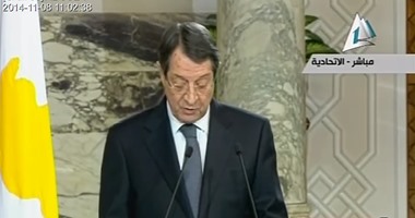 رئيس قبرص يشكر السيسى على جهوده فى دعم العلاقات بين البلدين