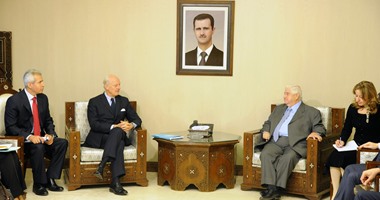 موفد الامم المتحدة بسوريا يلتقى المعلم فى دمشق
