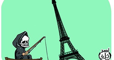 كاريكاتير"اليوم السابع".. الإرهاب الأسود يحصد أرواح الضحايا الأبرياء بباريس