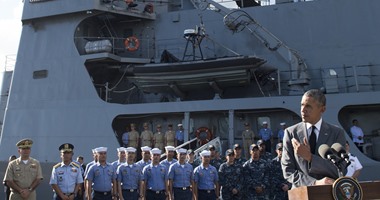 بالصور.. أوباما يتعهد بالالتزام بالأمن البحرى فى آسيا
