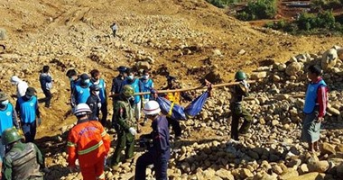 بالصور.. ارتفاع حصيلة ضحايا انزلاق التربة فى منجم فى بورما إلى اكثر من 90 قتيلا