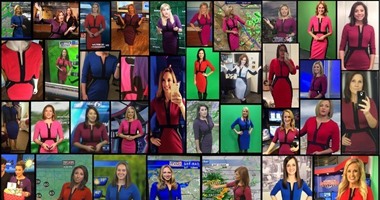 صورة تكشف ارتداء 50 مذيعة نشرة جوية فى أمريكا فستاناً واحداً