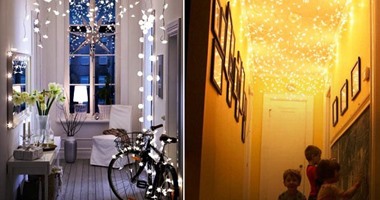 بالصور.. أفكار مبتكرة لاستخدام أضواء الكريسماس فى ديكور بيتك