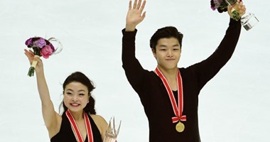 بالصور.. مسابقة الرقص على الجليد فى اليابان تحسم لصالح أمريكا وروسيا