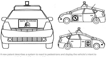 جوجل تحصل على براءة اختراع تمكن سيارتها من التواصل مع المارة فى الشارع