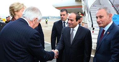 الرئيس السيسى يصل مطار أورلى فى باريس للمشاركة فى "قمة المناخ"