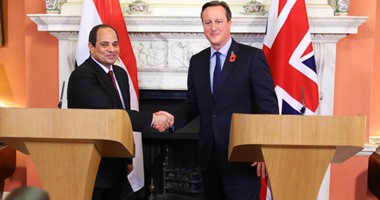 رئيس الوزراء البريطانى يقيم مأدبة غداء لـ"السيسى" والوفد المرافق له
