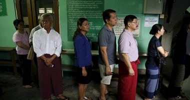 بالصور.. ناخبو ميانمار يدلون بأصواتهم فى انتخابات تاريخية