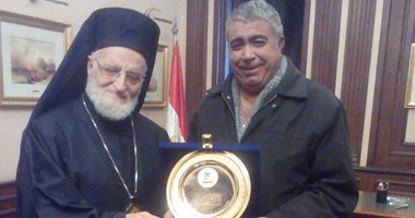 محافظ الإسكندرية يستقبل بطريرك أنطاكية وأورشليم للروم الكاثوليك