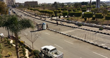 غلق الشارع الرئيسى لديوان محافظة السويس أمام السيارات لدواعٍ أمنية