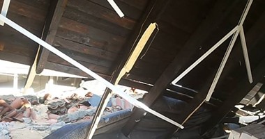 إصابة شخصين إثر سقوط سقف حجرتين بمستشفى طوارئ جامعة طنطا